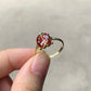 [ON HOLD] 18K Yellow Gold Enamel Red Lady Bug Ring Size 6