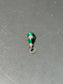 Antique 14K Gold Green Enamel Seed Pearl Drop Charm