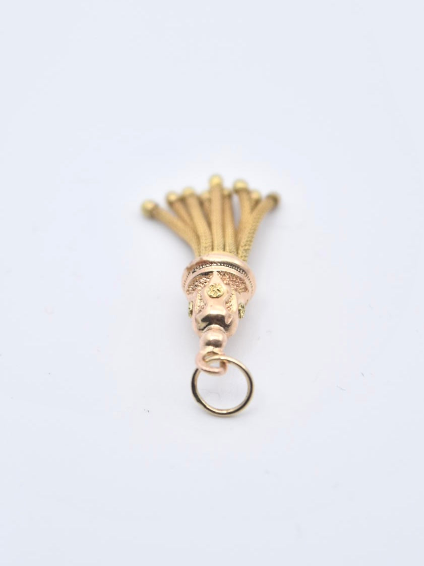 Victorian 14K Gold Two-Tone Tassel Charm