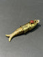 Vintage 18K Gold Large Articulated Fish Pendant