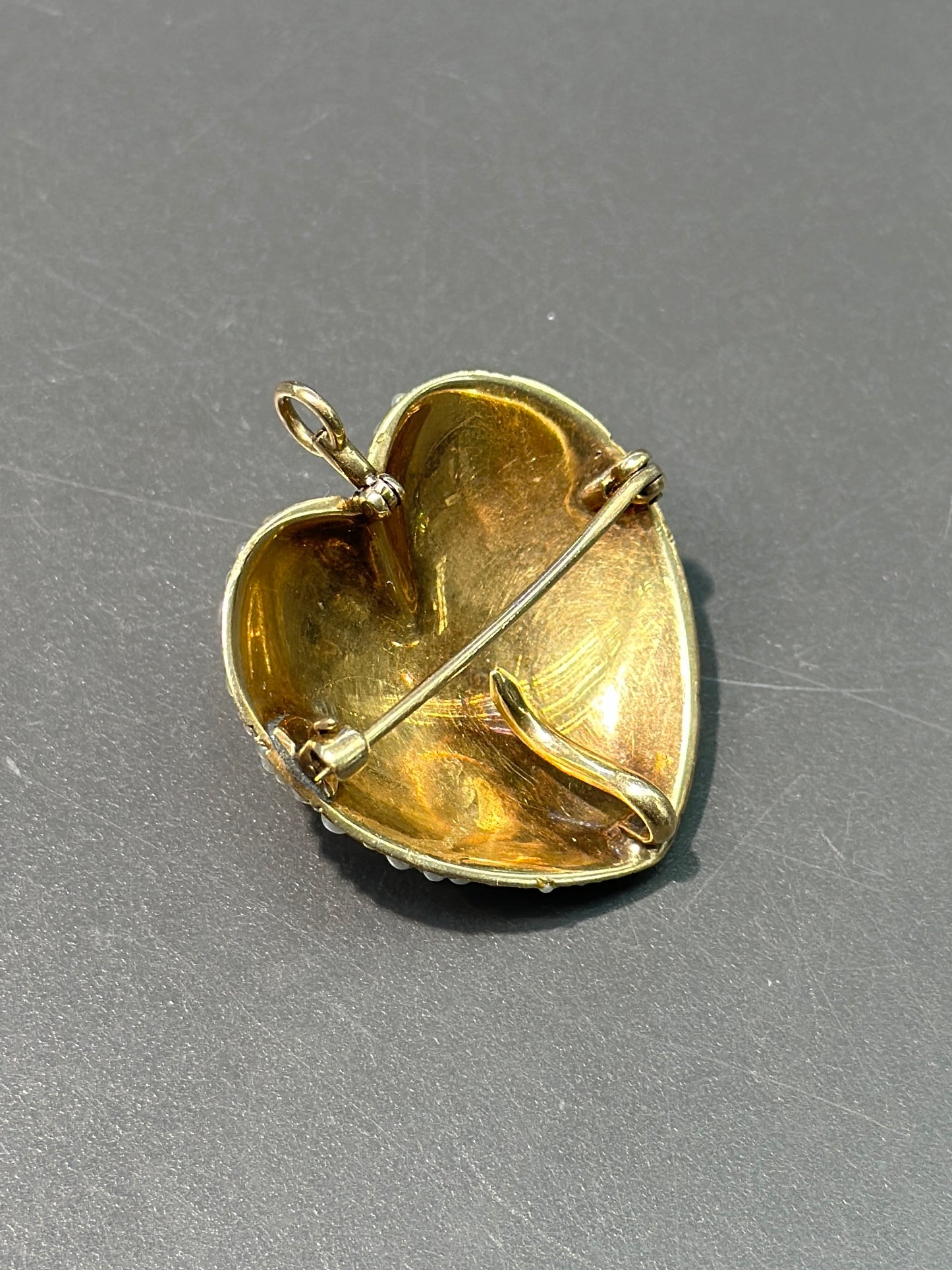 维多利亚 14K 金珍珠串吊坠胸针
