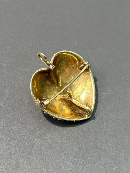 维多利亚 14K 金珍珠串吊坠胸针