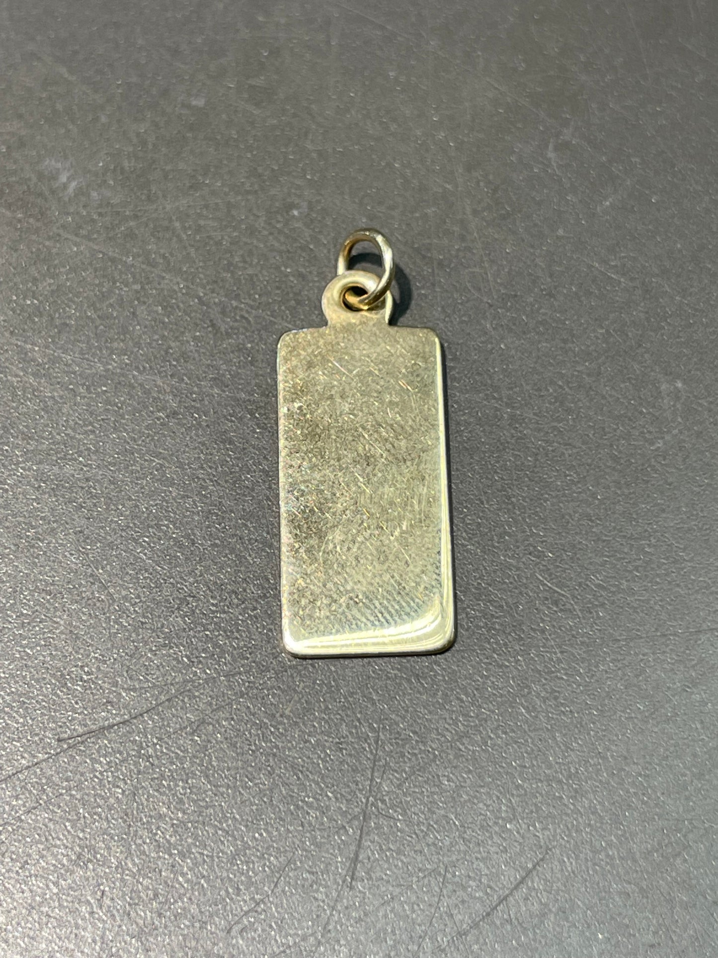 14K Yellow Gold Dog Tag Pendant