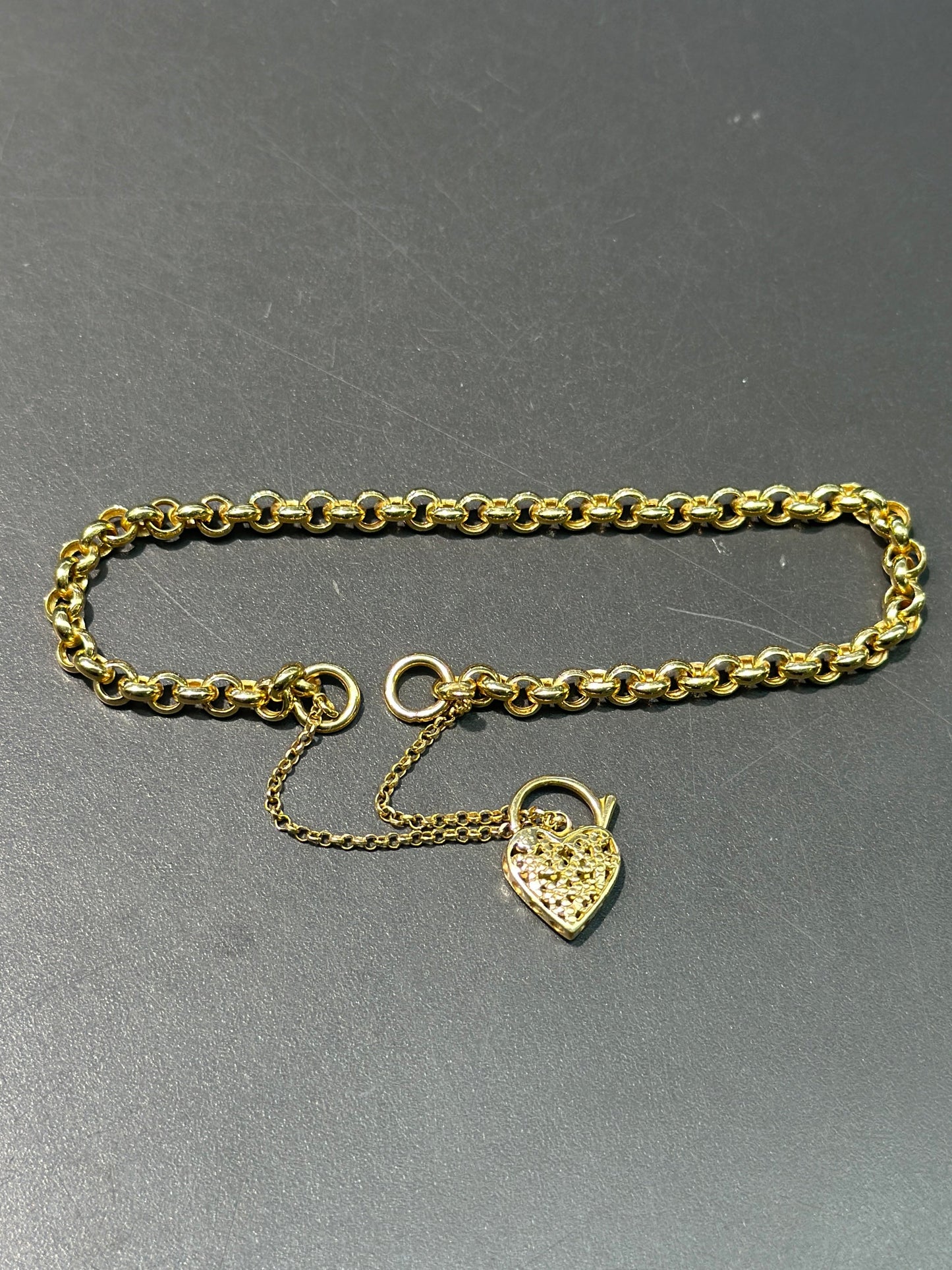 18K Gold Padlock Bracelet