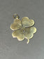 Vintage 14K Gold Large Engine Turned Four Leaf Clover Pendant