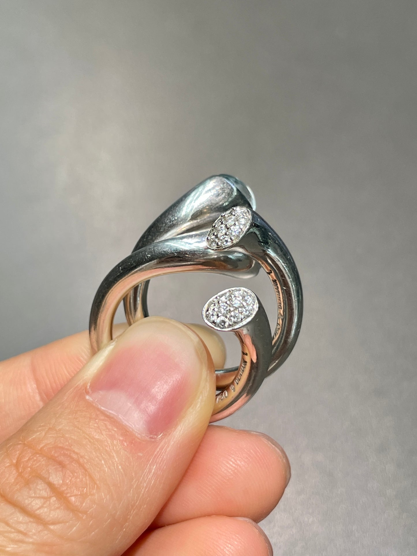 Georg Jensen 18K Gold Carnival Aquamarine Diamond Ring