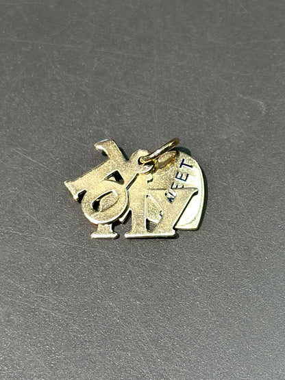 复古 14K 金“致我心上人”吊饰