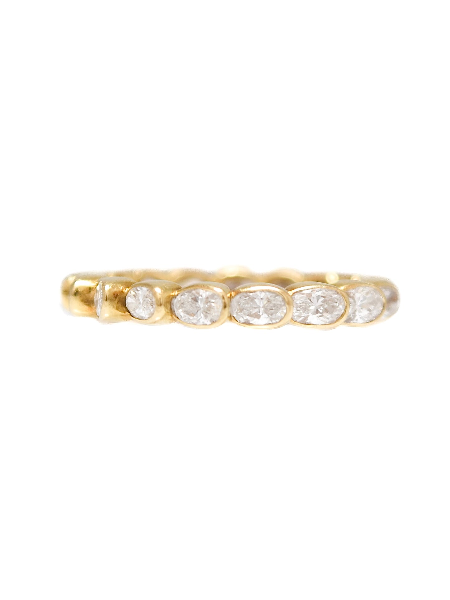 18K Gold 2.20 CTW Oval Diamond Eternity Band