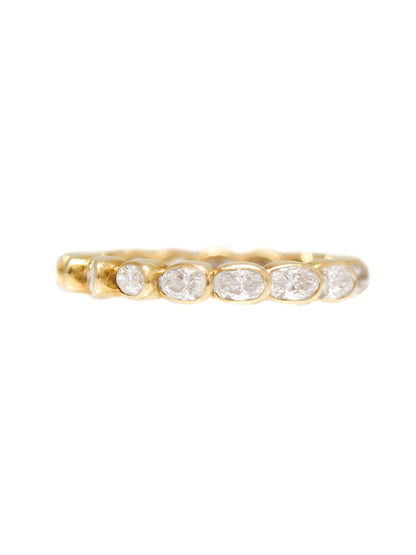 18K Gold 2.20 CTW Oval Diamond Eternity Band