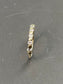 14K Gold Seven Diamond Band Ring SZ 4.5