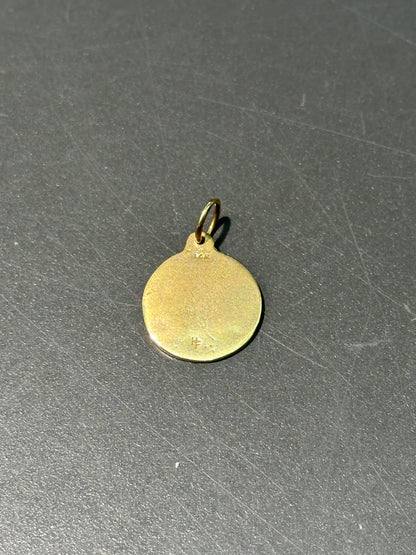 复古 14K“M”字母吊饰