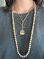 Collier de perles en or 14 carats vintage 31,5 »