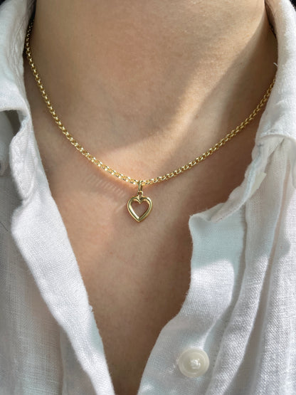 Vintage 14K Gold Open Heart Charm