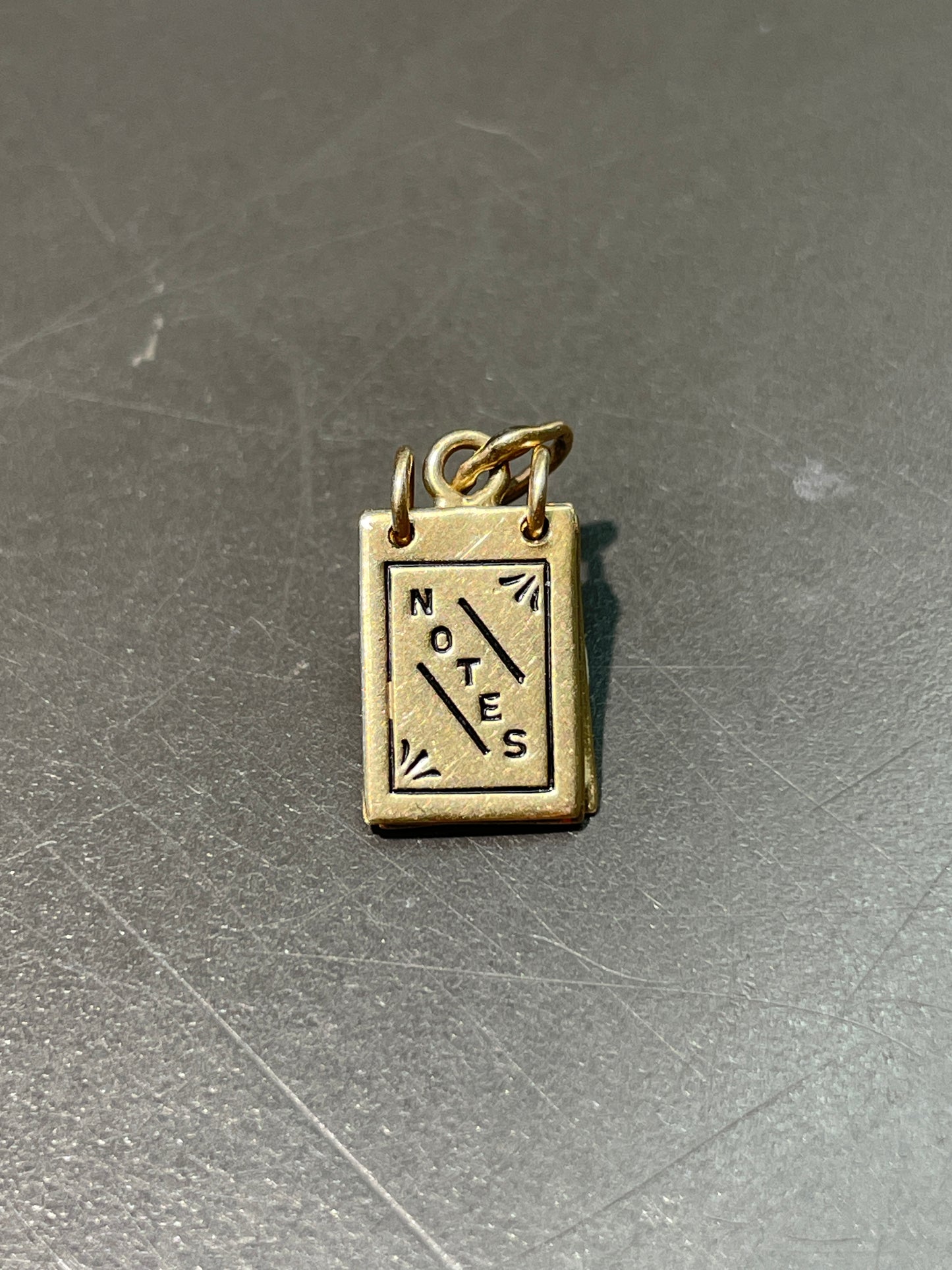 Vintage 14K Gold Articulating Notepad Charm