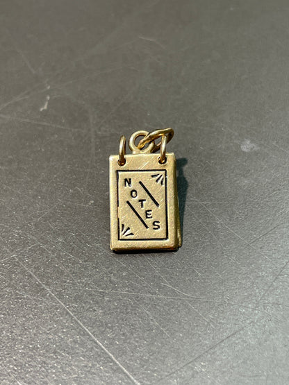 Vintage 14K Gold Articulating Notepad Charm