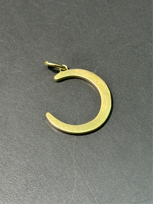 Vintage 18K Gold Crescent Moon Charm