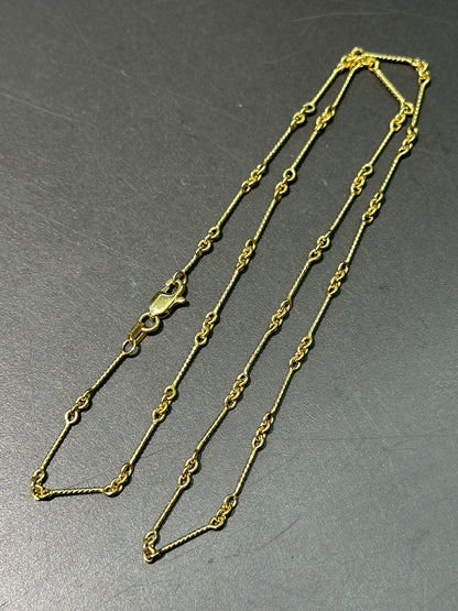 14K 金扭纹链式项链