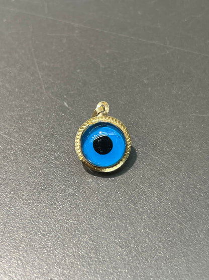 Vintage 14K Yellow Gold Evil Eye Charm