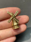 Vintage 14K Yellow Gold Articulating Dutch Windmill Charm Pendant