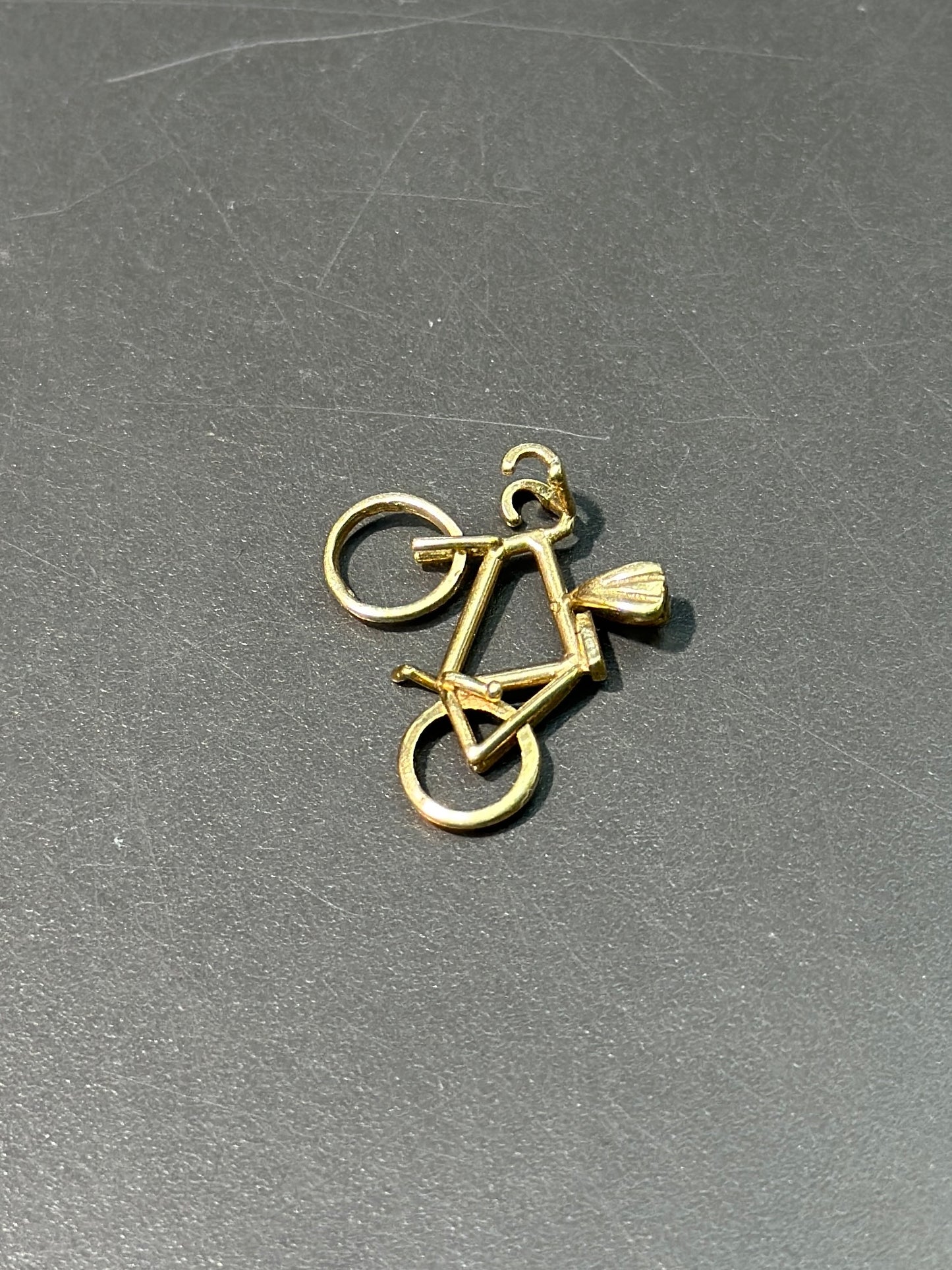 14K Gold Bicycle Pendant