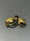 Victorian 10K Gold Eggplant Garnet Brooch