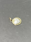 14K Gold Heart Flag Enamel Charm