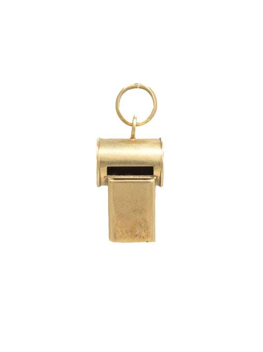 Vintage 14K Gold Working Whistle Charm