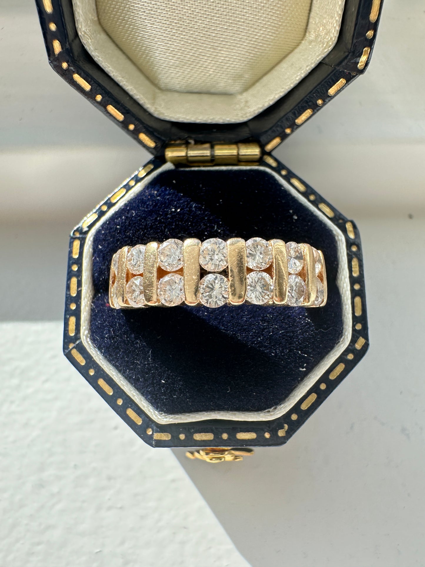 14K 黄金 0.70 CTW 半双钻戒指