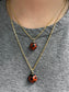 Vintage 18K Yellow Gold Gasper Onyx Inlaid Ladybug Charm Pendant