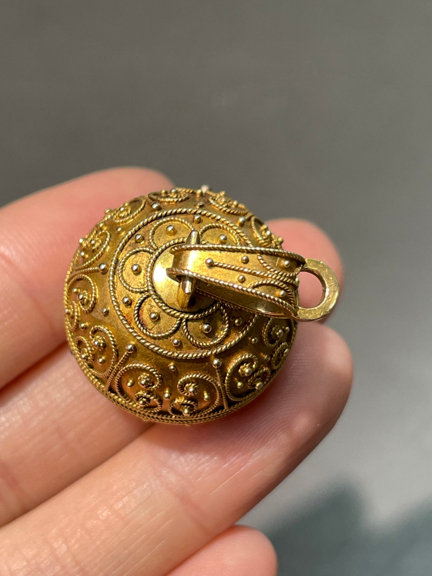 Victorian Etruscan 14K Gold Orb Pocket Watch