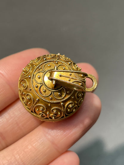 Victorian Etruscan 14K Gold Orb Pocket Watch