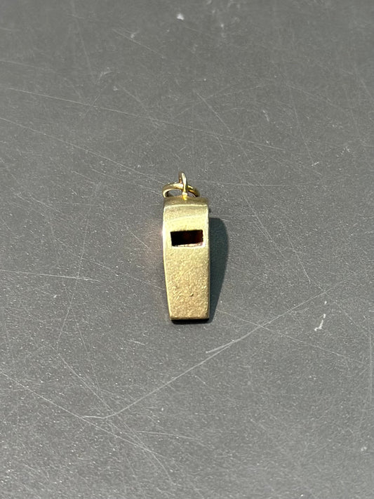 Vintage 14K Gold Mini Whistle Charm