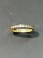 14K Gold Half Diamond Eternity Band Ring SZ 6