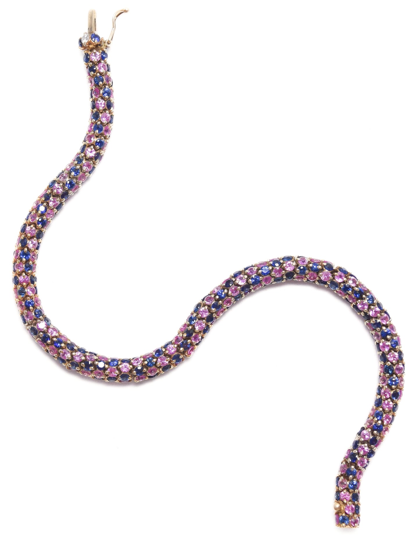 18K Gold Multi-Sapphire Bracelet