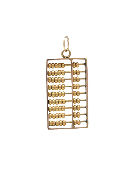 Vintage 14K Gold Large Articulating Abacus Charm