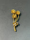 Art Nouveau 14K Gold Budle of Daisy Brooch