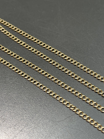 Vintage 14K Gold 2.0 mm Curblink Watch Chain Necklace