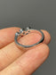 18K White Gold 0.60 CTW Diamond Bezel Trilogy Ring