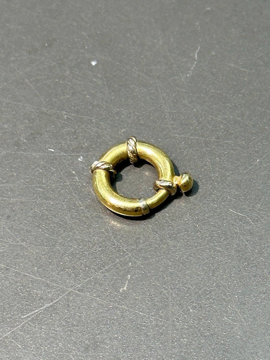 复古 14K 黄金圆形连接扣