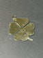 Vintage 14K Gold XL Four Leaf Clover Pendant