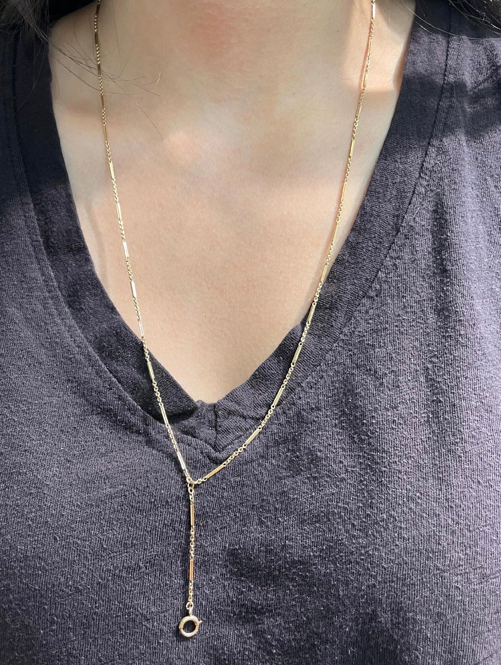 Vintage 14K Gold Lorgnette Chain 24.0 inch