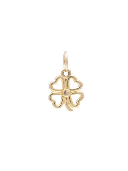 Vintage 14K Gold Miniature Clover Charm