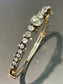 Antique 14K Yellow Gold 5.05 CTW Old Mine Cut Diamond Bangle