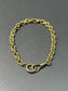 Vintage 18K Gold Oval Link Watch Chain Bracelet 7”