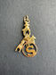 Vintage 18K Gold Carabiner Charm Holder