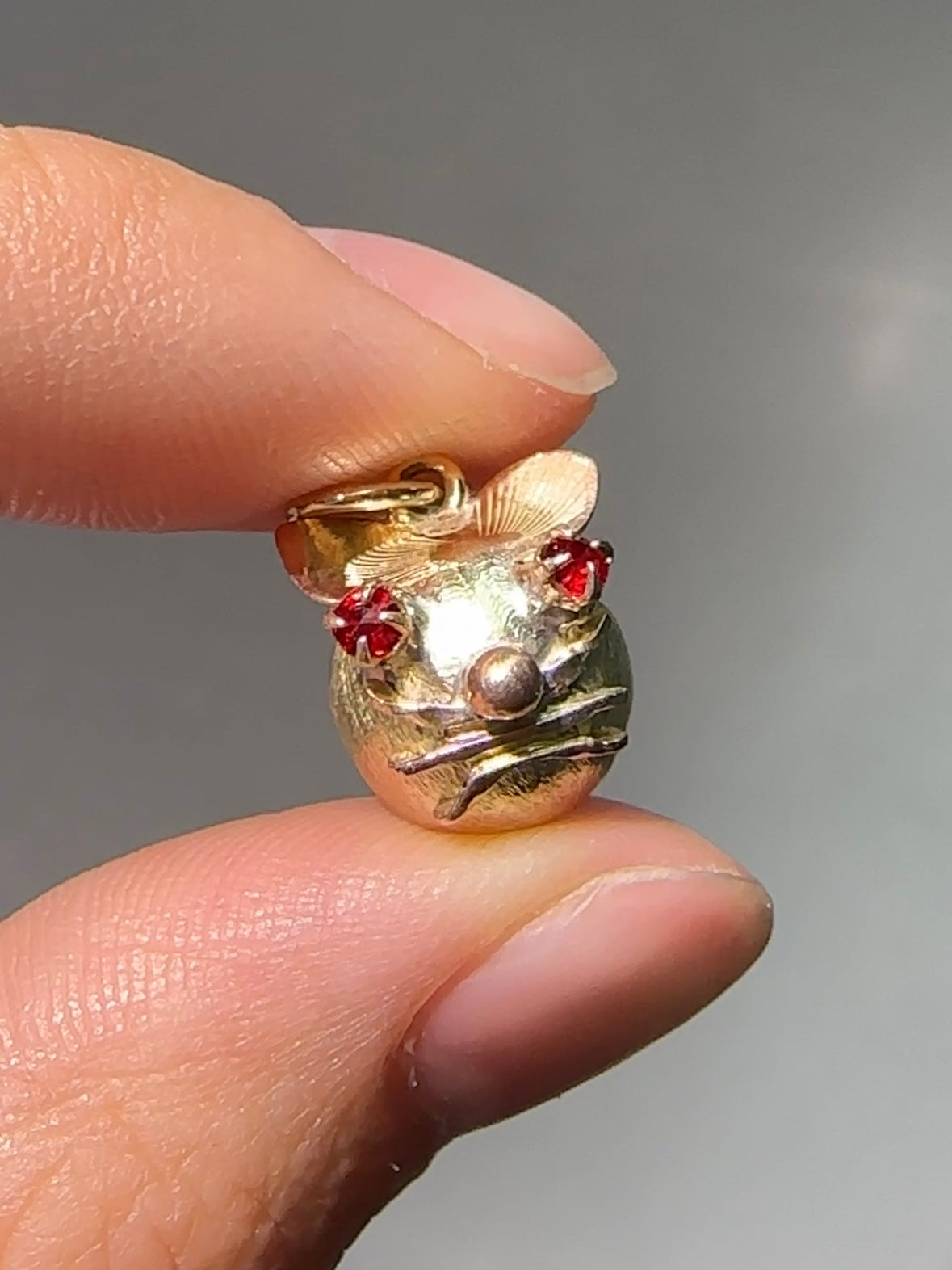 Vintage 14K Gold Mouse Charm