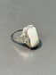 Art Deco 14K Gold Hexagonal Opal Filigree Ring