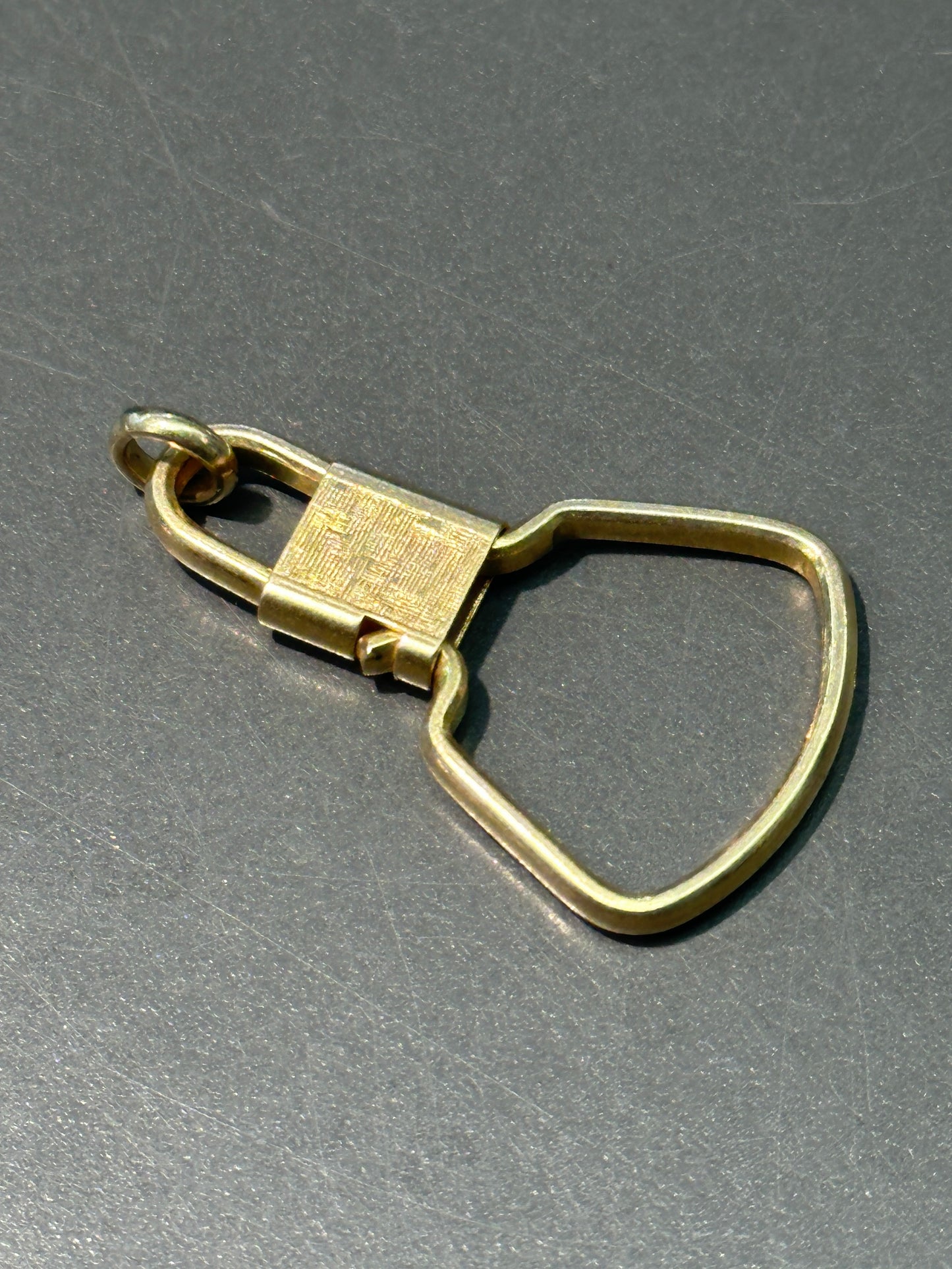 Vintage 14K Yellow Gold Medium Carabiner Clasp