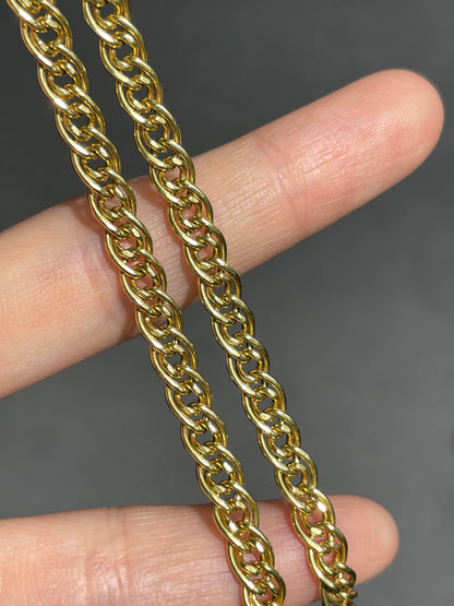 18K Gold 4.5 mm Fancy Link Chain Necklace