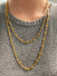 Antique 14K Yellow Gold Filigree Watch Chain Necklace 52.0 inch